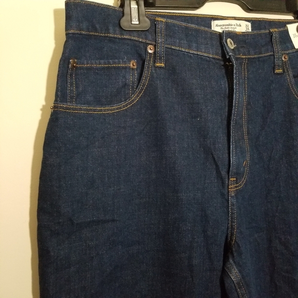 NWT Abercrombie & Fitch Ultra High Rise Ankle Straight Dark Blue 32 Short or 14 - Picture 7 of 10